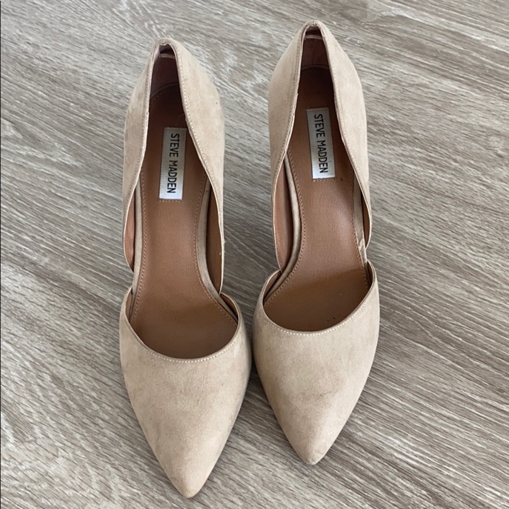 Steve Madden Suede Nude D'Orsay pumps size 11